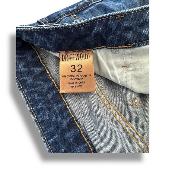 Driftwood ​Colette Floral Embroidered Denim Jeans Classic Fit Women’s Size 32 - Picture 10 of 14